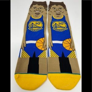 Steph Curry Golden St Warriors Men's Crew Socks 8-12 Christmas Gift